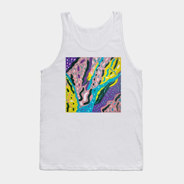 Expressive Abstract in Multi-colors Tank Top by DanielleGensler